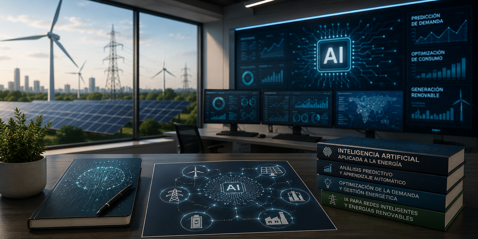 Imagen ilustrativa del curso Inteligencia artificial aplicada a la energía